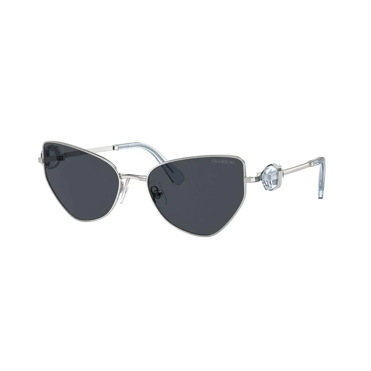 Swarovski Sunglasses SK 7003 400187 Silver Blue Swarovski Crystals with Case