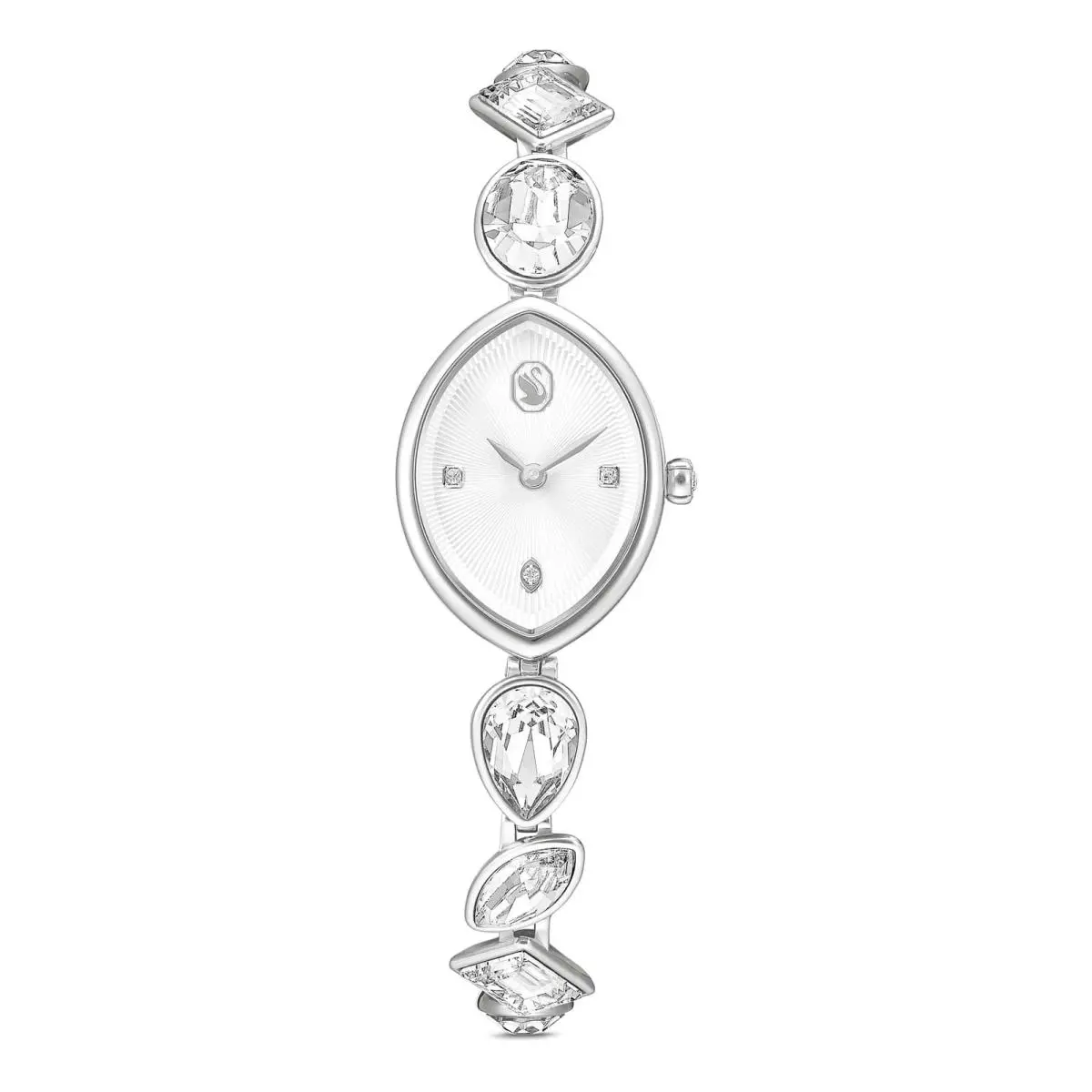 Gema Watch Crystal Bracelet Silver Tone Stainless Steel Gold by Swarovski