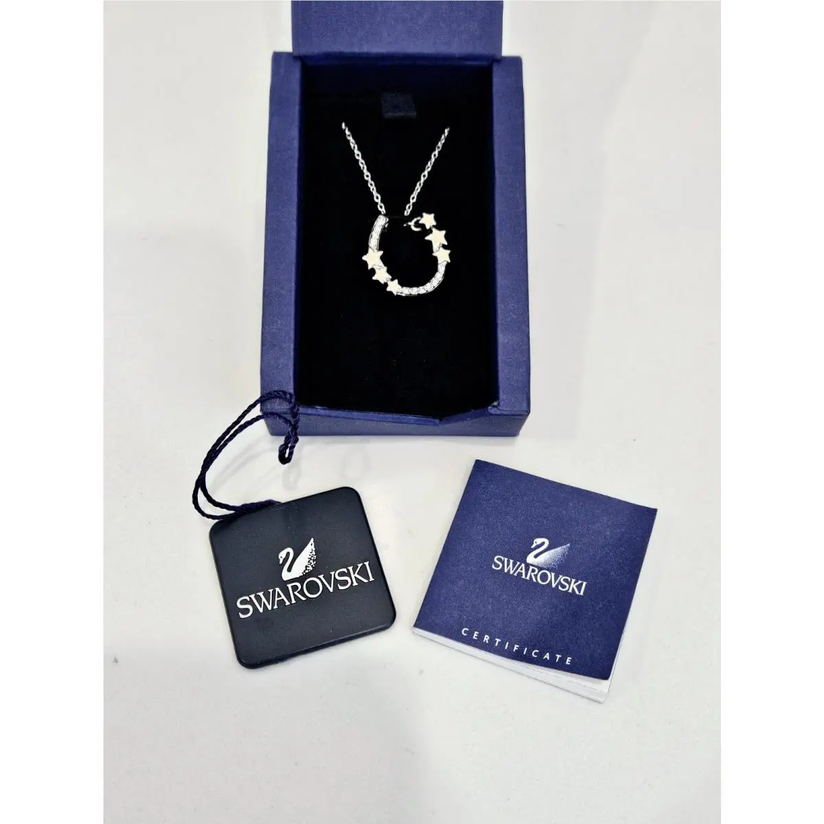 Horseshoe Stars Necklace Rhodium Crystal w/ Box Certificate by Swarovski