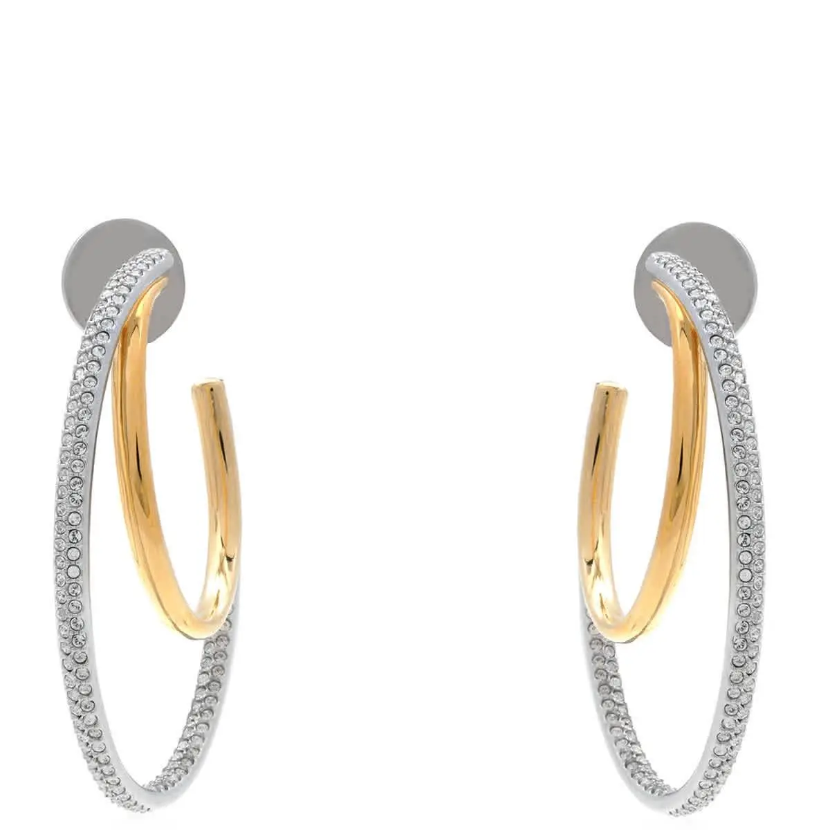 Hyperbola Pierced Earrings Mixed Plating Clear by Swarovski