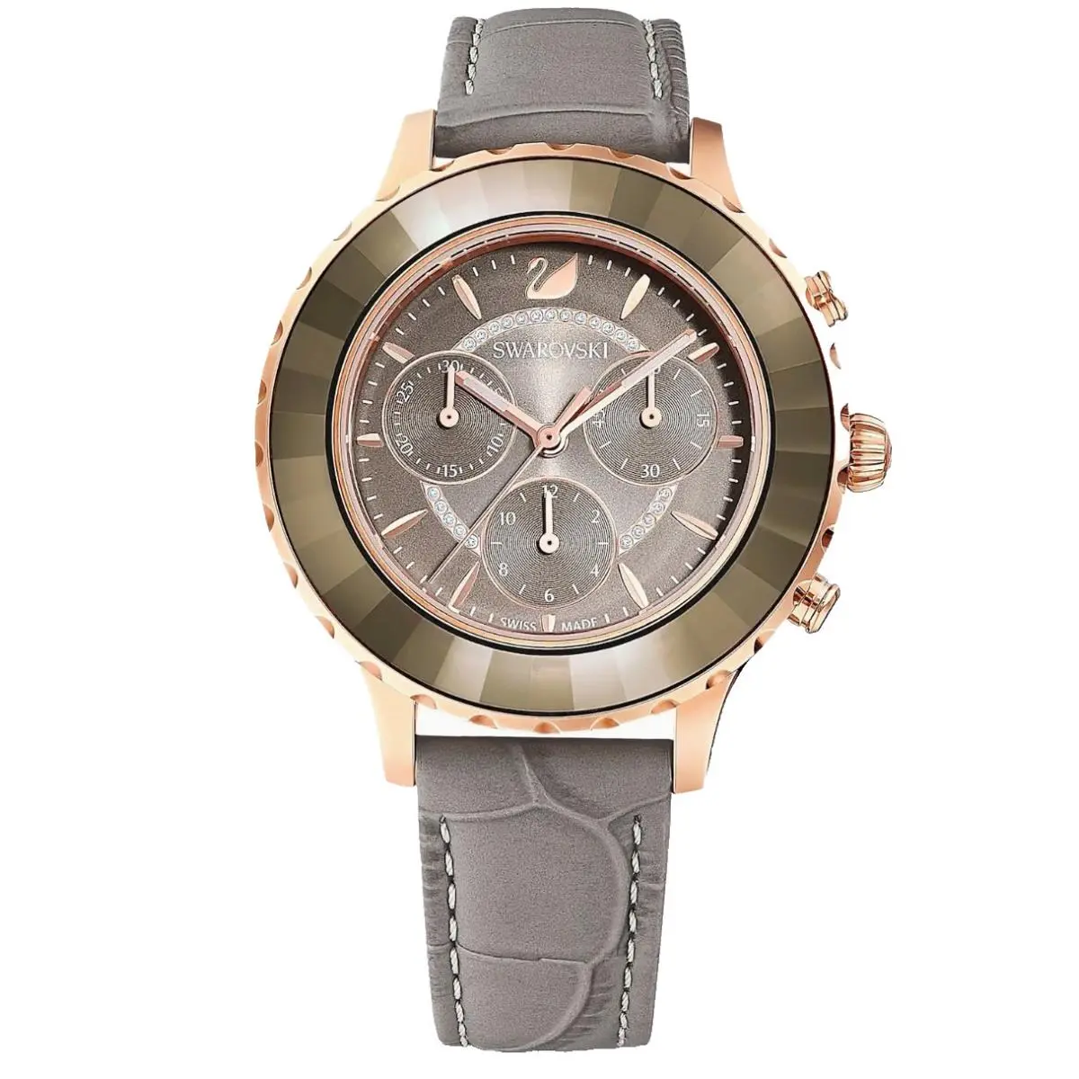 5671153 Octea Chronograph Rose Tone Gray Women`s Watch by Swarovski