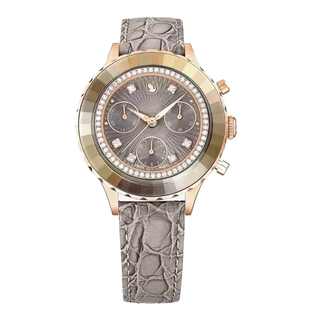 Swarovski 5671153 Octea Chronograph Rose Tone Gray Women`s Watch