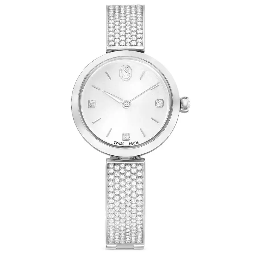 Swarovski Illumina Watch Swiss Made Silver Tone Stainless Steel 5671205 - Band: Silver
