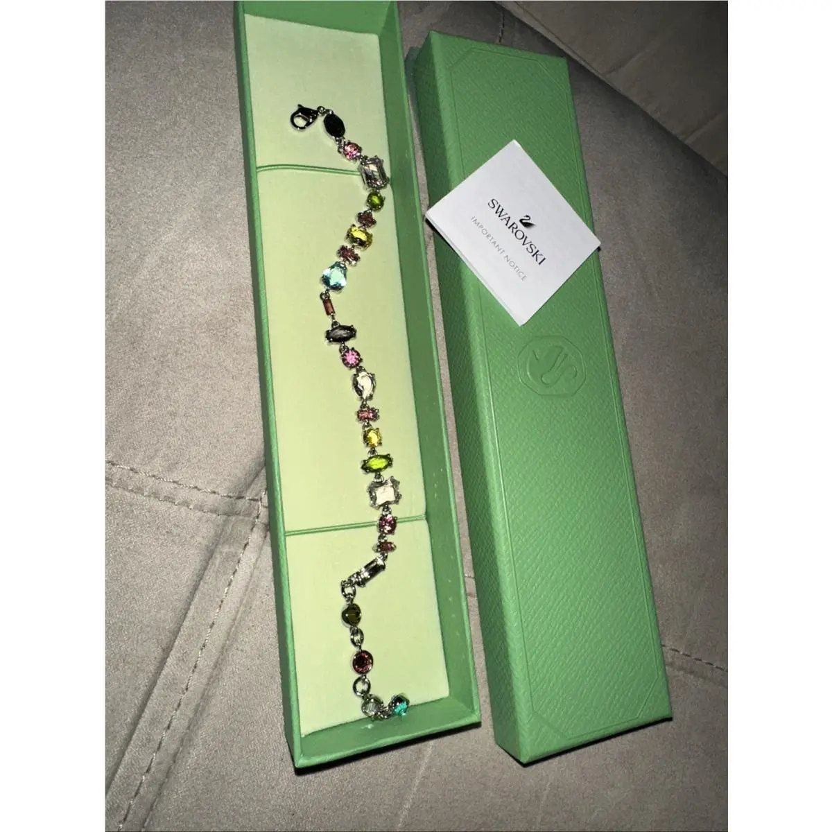 Swarovski Gema Crystal Rhodium Plated Bracelet