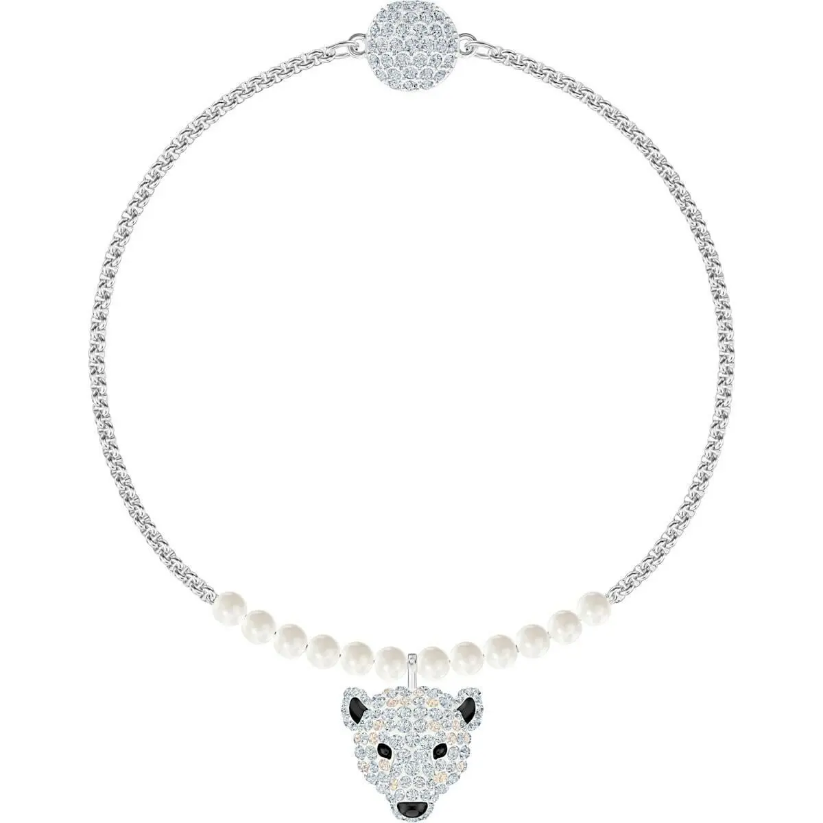 Swarovski Crystal Polar Bestiary Charm Bracelet L Rhodium -5511100