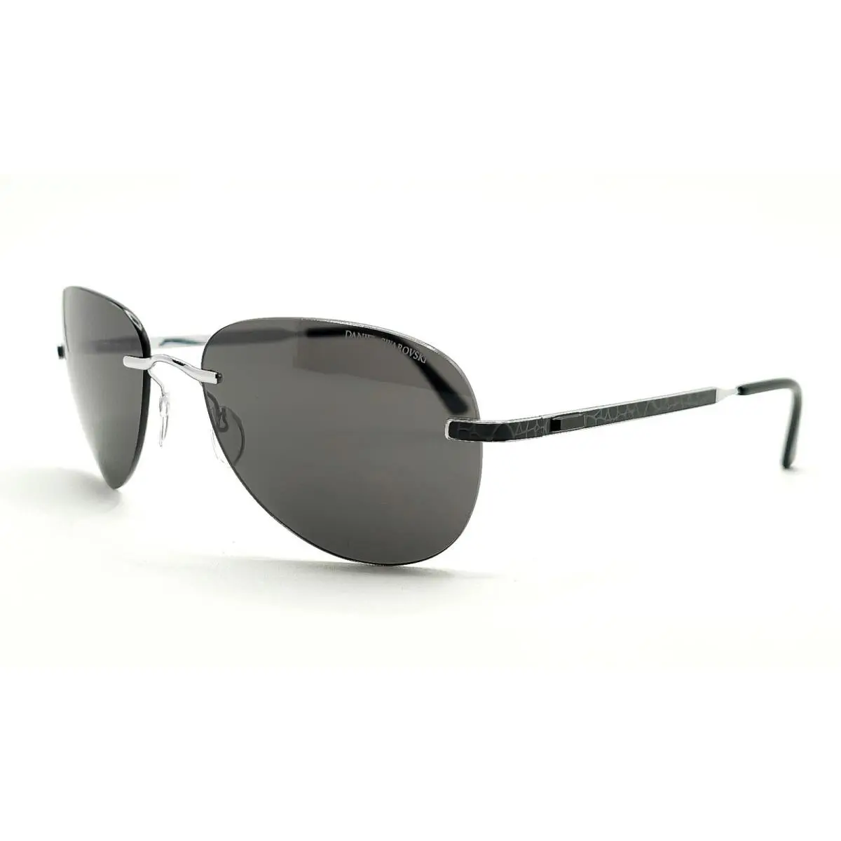 Daniel  S629 Sunglasses 6050 Silver-black / Gray Lenses by Swarovski