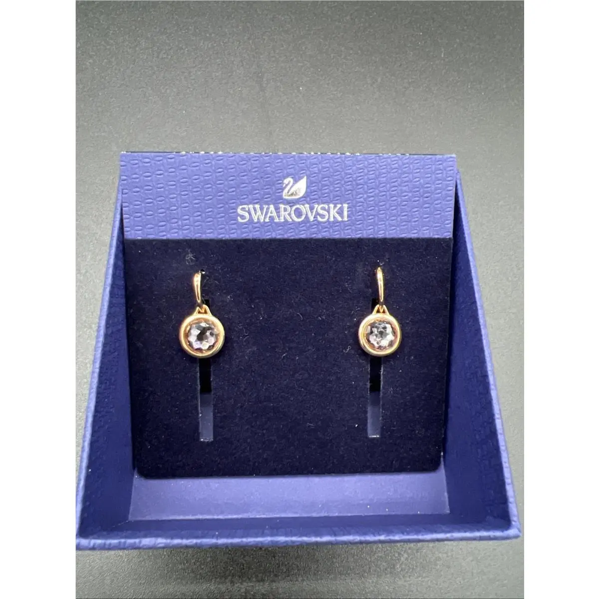 Swarovski Tahlia Mini Hoop Pierced Earrings Pink Rose Gold Plated 5560932