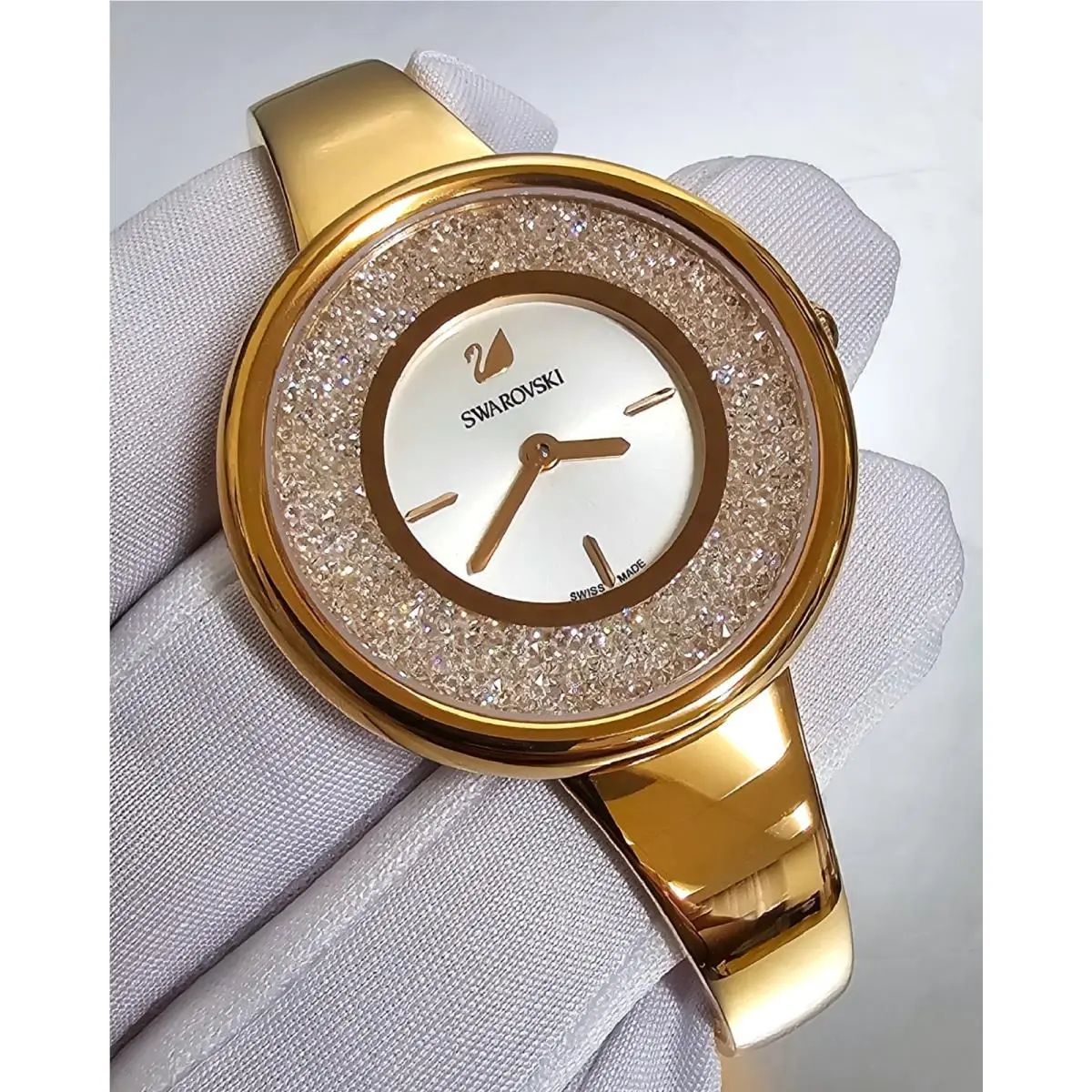 Crystalline Quartz 34mm Rose Gold Tone Womens Watch Bracelet 5297166 by Swarovski