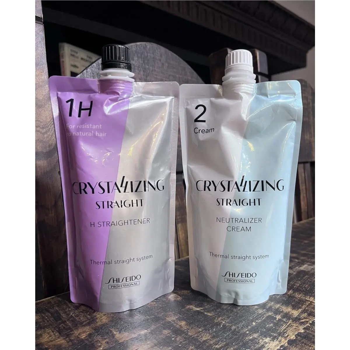 Crystallizing Hair Straightener 1H+2cream 400g Set by Shiseido