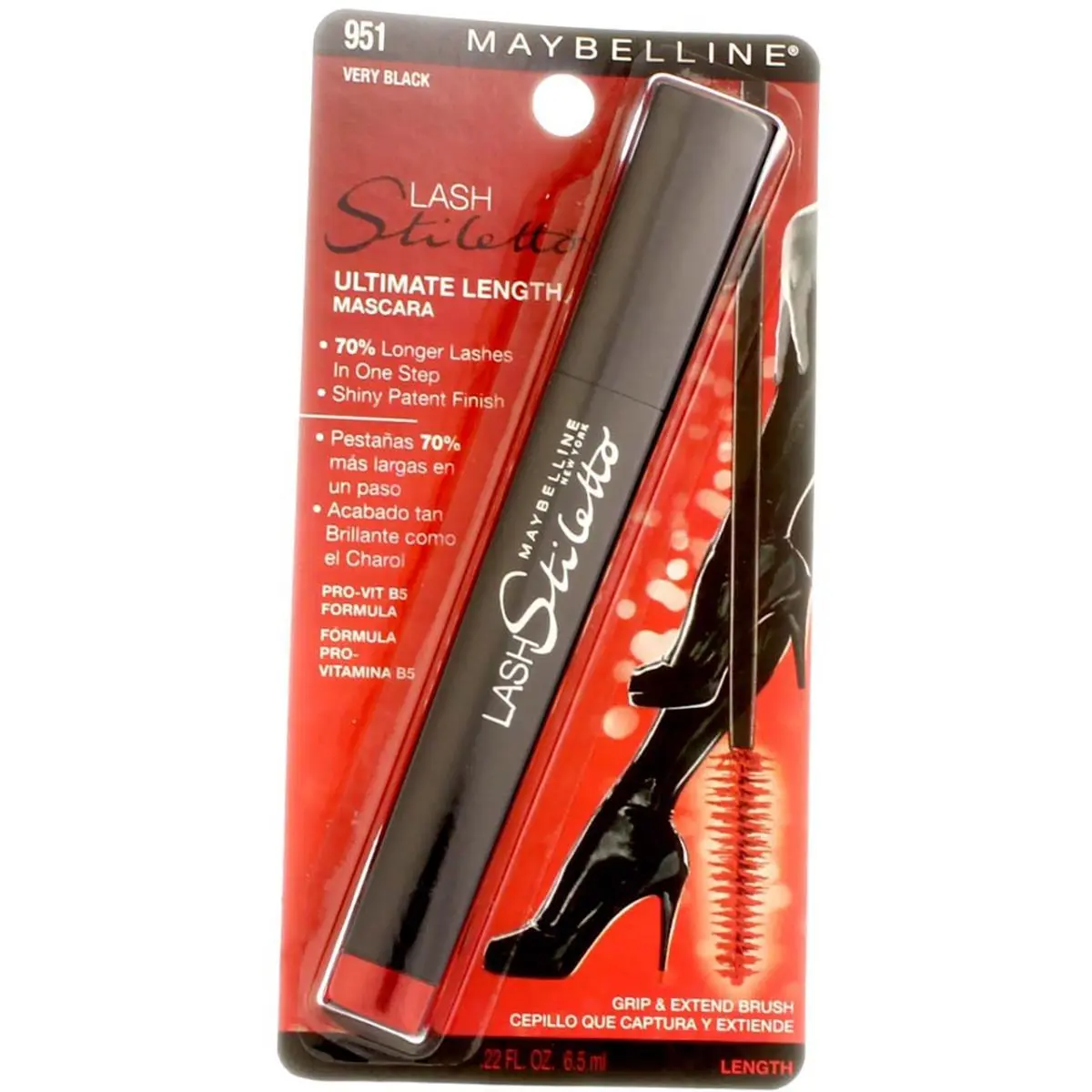 3 Pack  Lash Stiletto Ultimate Length Washable Mascara Very Black by Maybelline