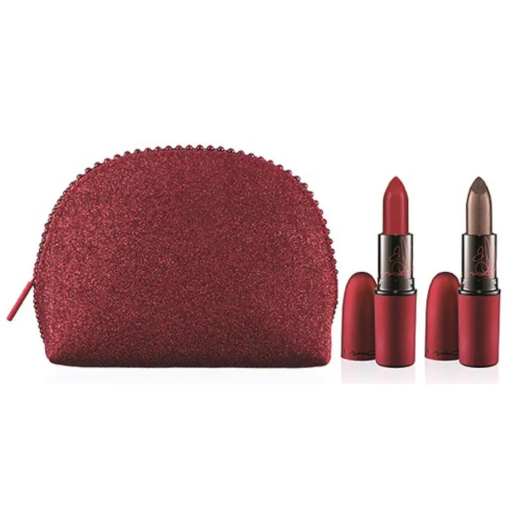 Mac Rihanna 3pc Keepsakes Lipsticks Set Lipstick 1 2 Plus Bag by MAC Cosmetics