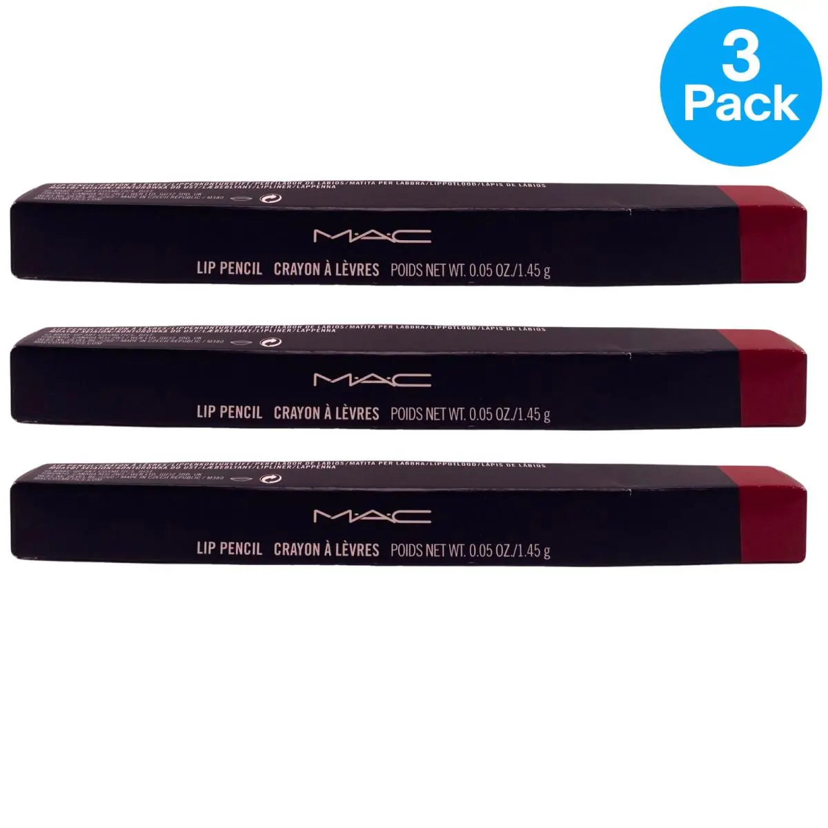 Mac Lip Pencil Lip Liner Cherry 0.05 oz 3 Pack by MAC Cosmetics