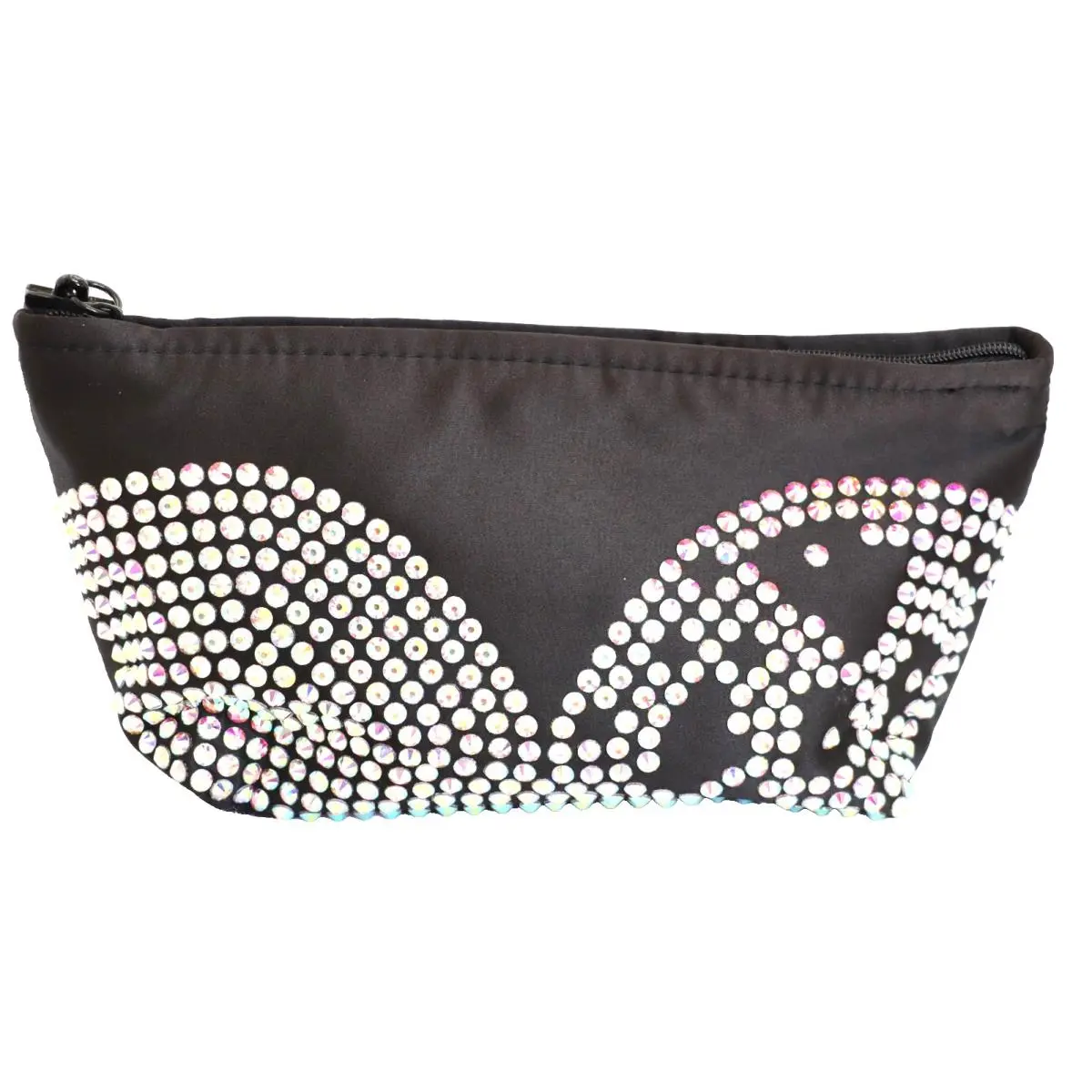 Mac Selena Cosmetic Bag Case Black Nylon Iridescent Rhinestone Limited Edition