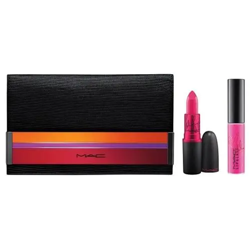 Mac Miley Cyrus Enchanted Eve Viva Glamorous 3pc Set Lipstick Lipglass + Bag by MAC Cosmetics