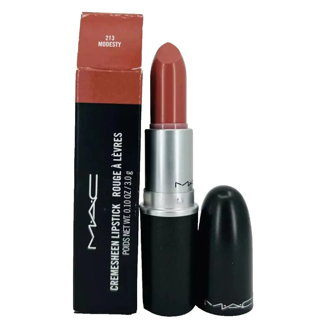 Mac Cremesheen Lipstick 213 Modesty 3.0 g/0.10 oz Full Size by MAC Cosmetics