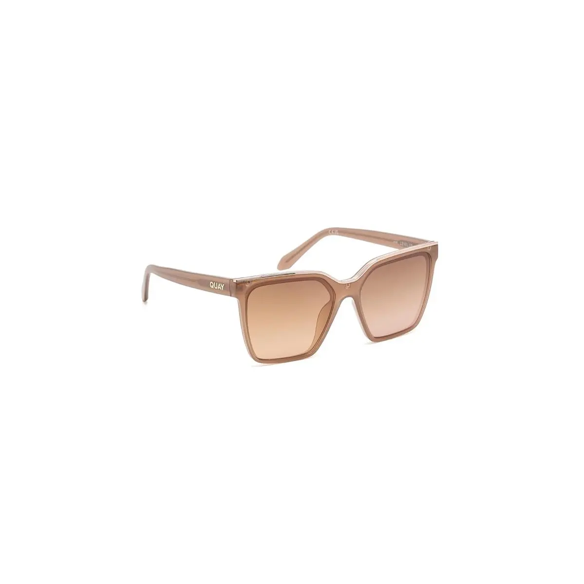 Unisex Sunglasses Quay Australia Level Up - Beige/Gold, Frame: Multicolor