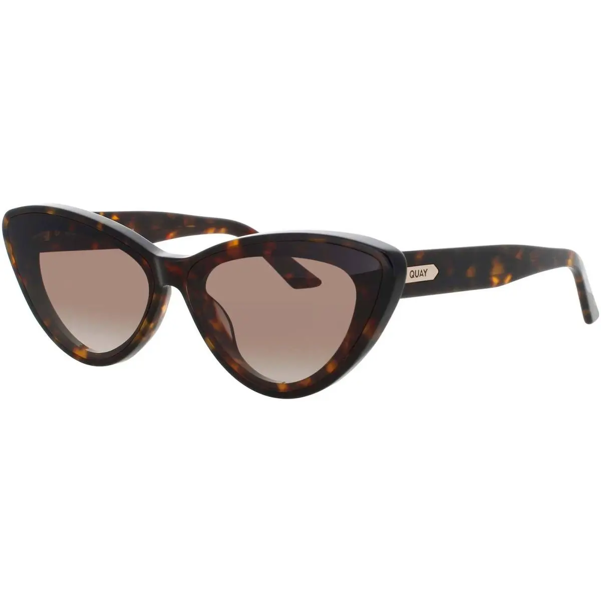 Quay Women`s Sunglasses Tortoise Acetate Cat Eye Full Rim Tempted Neutrt/brn