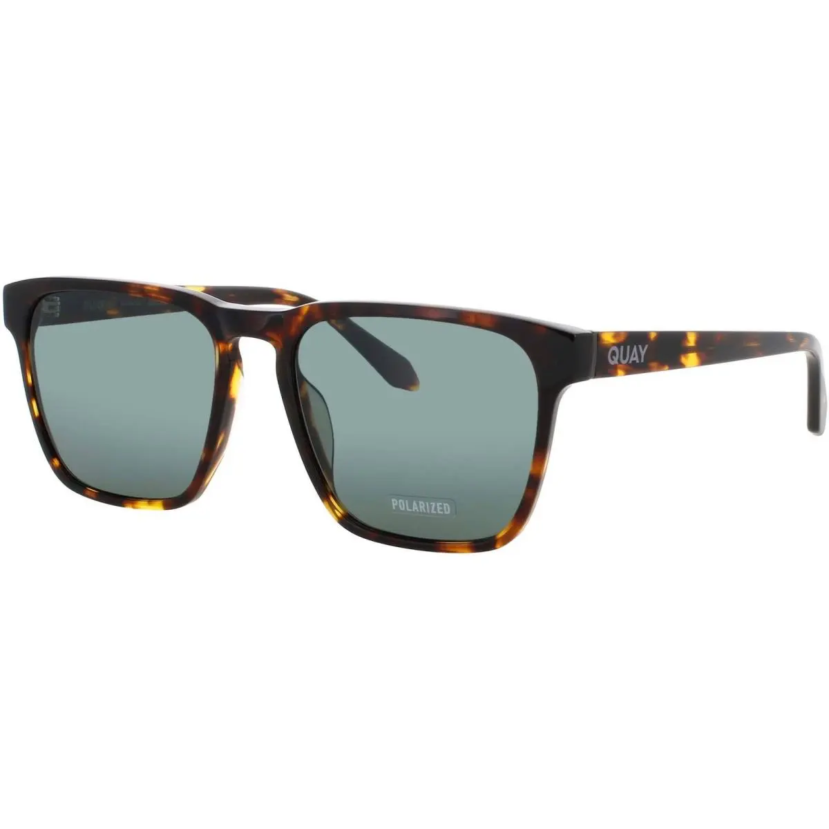 Quay Men`s Sunglasses Yellow Tortoise Acetate Full Rim Unplugged Trtylw/grnpol by QUAY