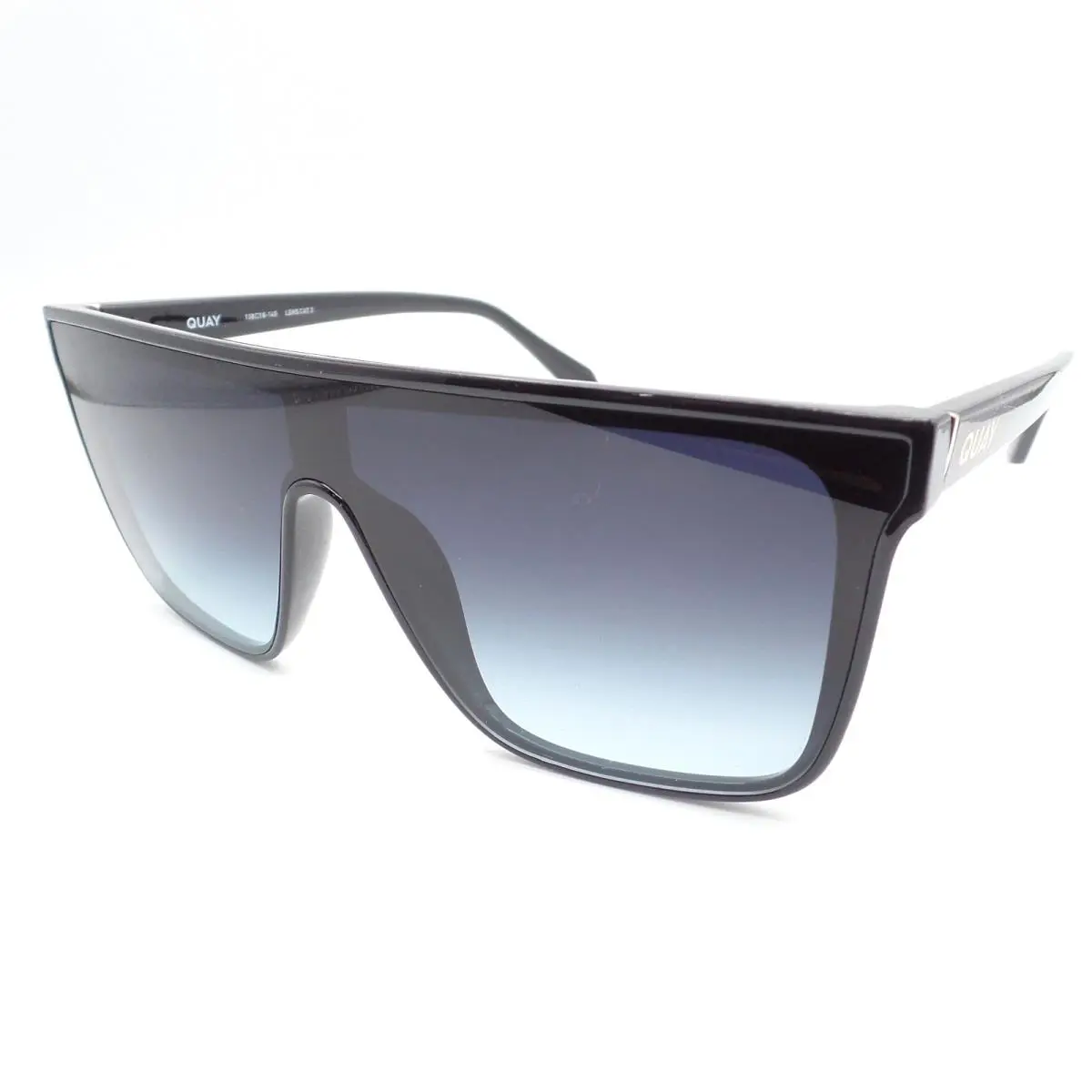 Quay Nightfall Medium Black Black Aqua Sunglasses 80893 by QUAY