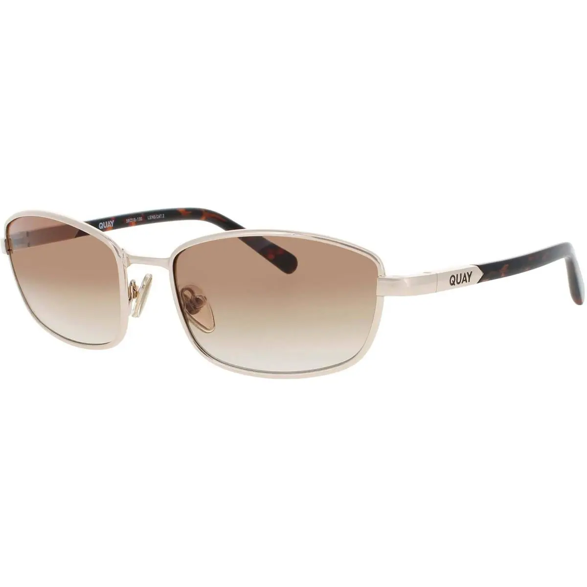 Quay Unisex Sunglasses Gold/tortoise Metal/acetate Full Rim Text ME Gld/sep by QUAY