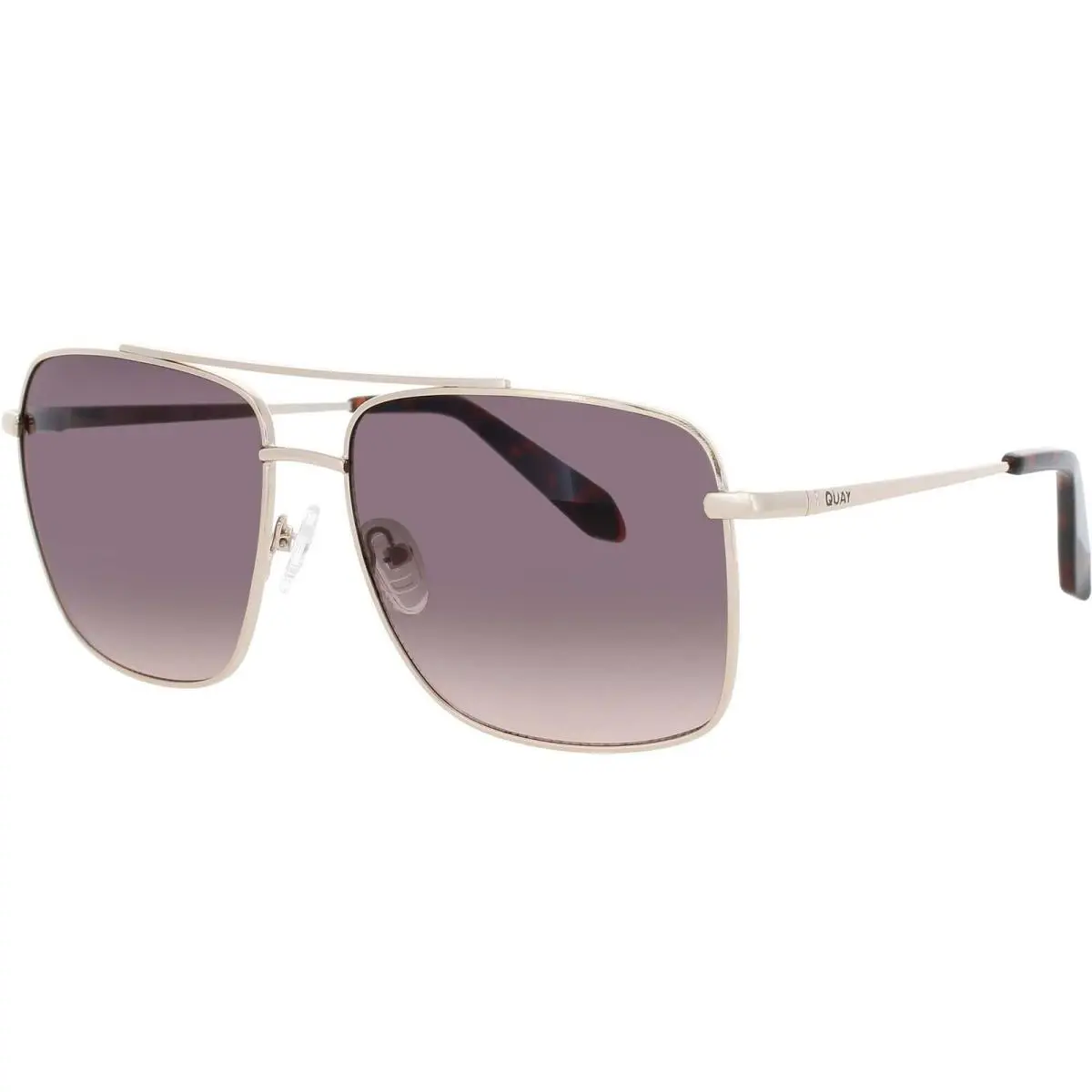 Quay Unisex Sunglasses Gold Metal Navigator Full Rim Frame Hot Take Gld/smkpnk by QUAY
