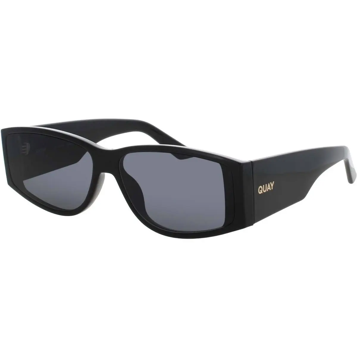 Quay Women`s Sunglasses Black Acetate Rectangular Frame Not MY Fault Blk/smk
