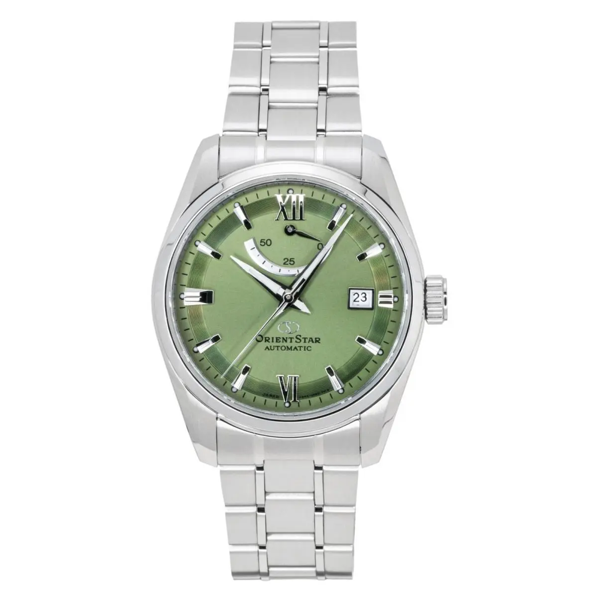 Star Green Dial Automatic Stainless Steel Casual Men`s Watch RE-AU0107E by Orient