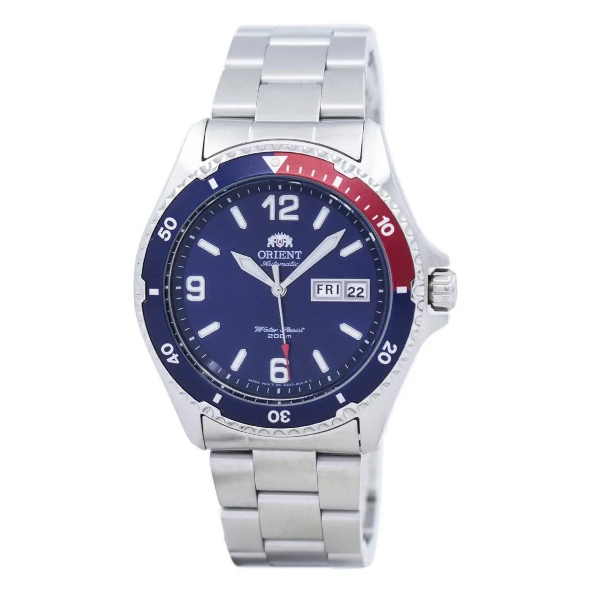 Mako II Automatic Stainless Steel Blue Dial FAA02009D9 Divers Men`s Watch by Orient