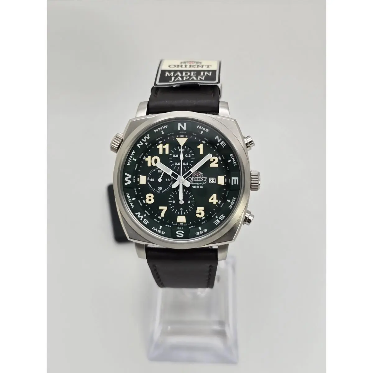 Pilot Quartz Chronograph Green Dial FTT17004F0 TT17-C3 by Orient