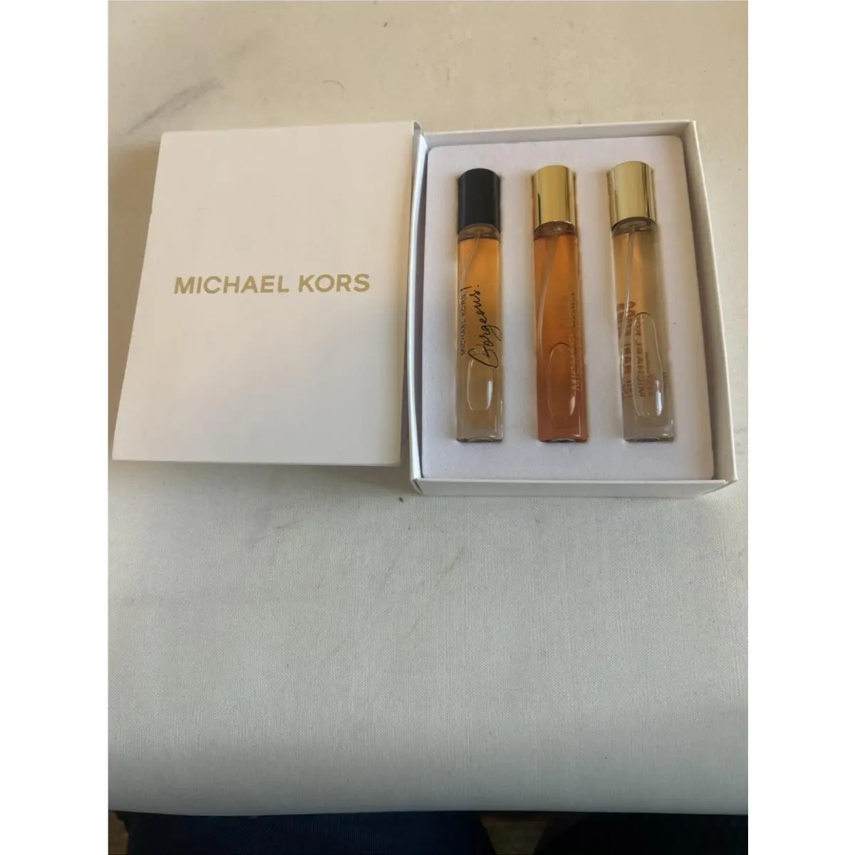 Michael Kors 3 Pieces Mset Women .3 oz Gorgeous Wonderlust Sexy Amber KK