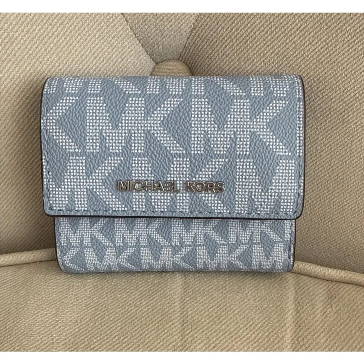 Michael Kors Jet Set Trifold Small Wallet In Chambray Color NWT$98