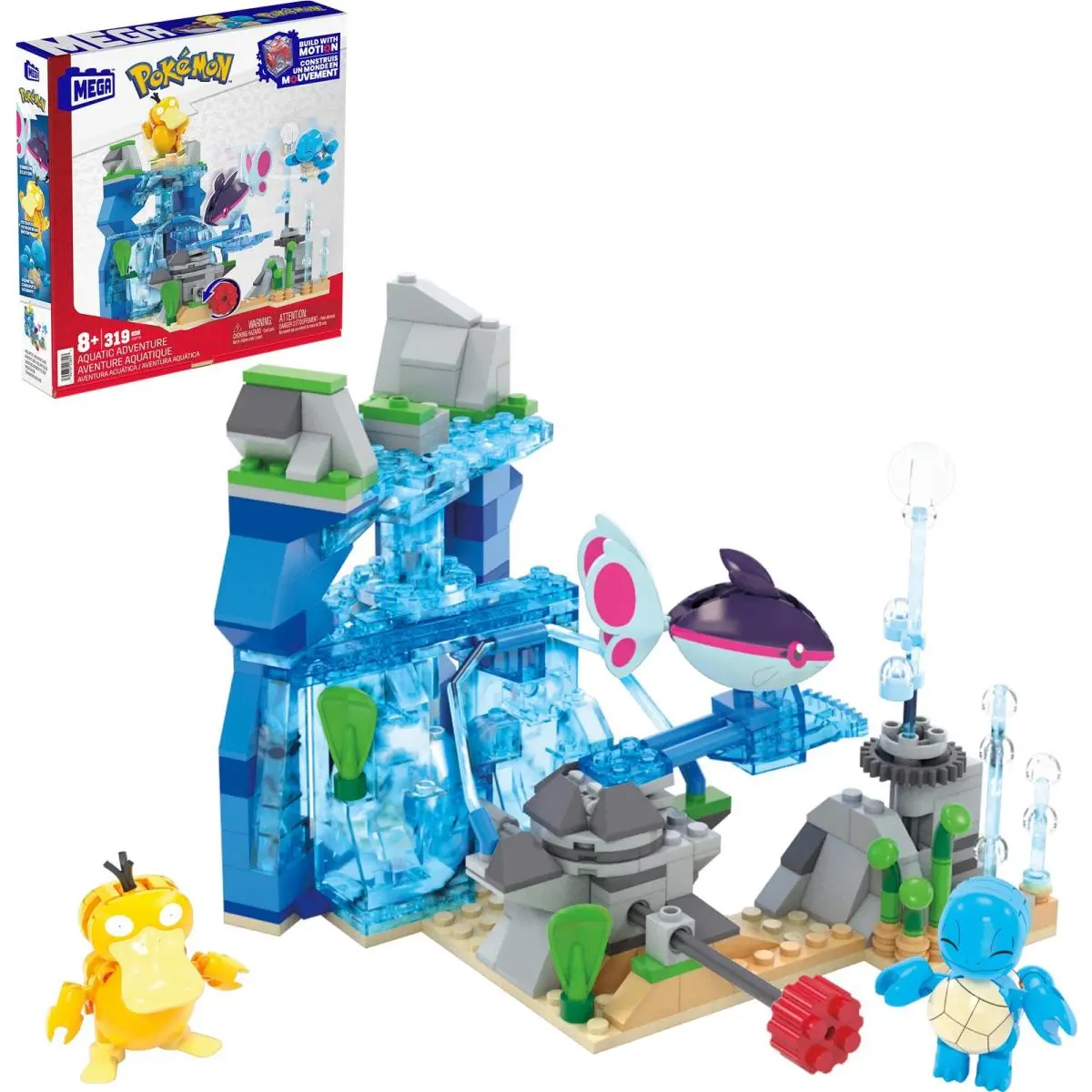 Mega Pokémon Aquatic Adventure Building Set 319 Pieces 2 Poseable Characters