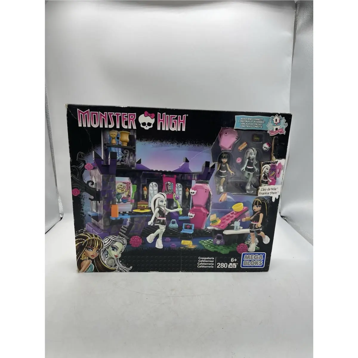 Monster High Mega Bloks Construx Creepateria Frankie Stein Cleo Denile