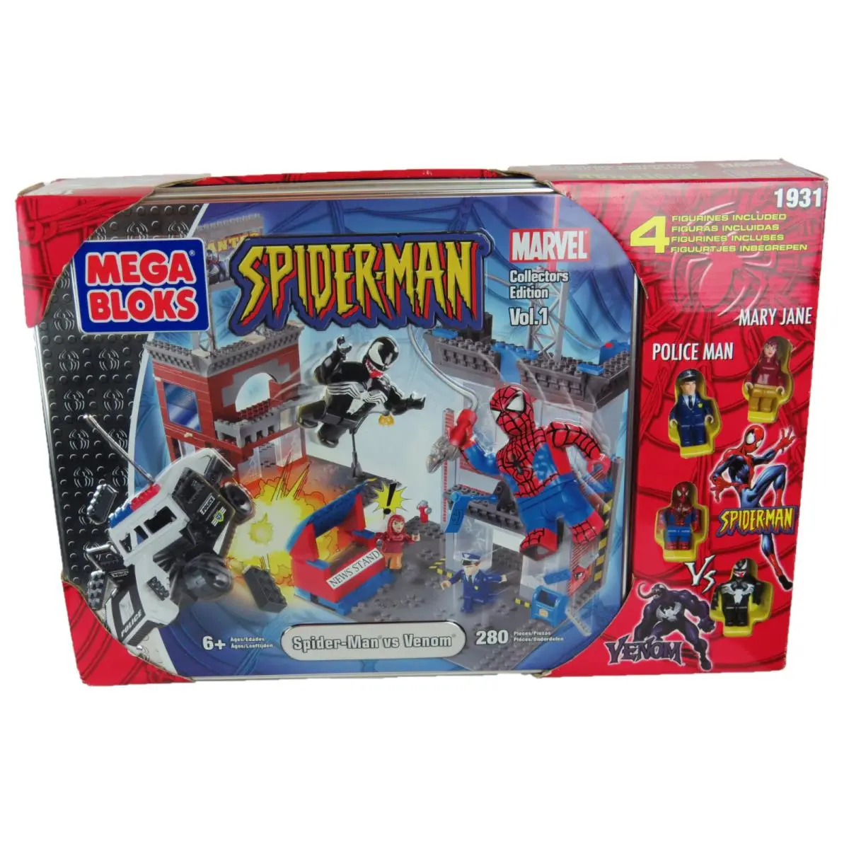Mega Bloks 1931 Spider-man Vs. Venom Collector`s Edition V 1 4 Minifigs Bnisb