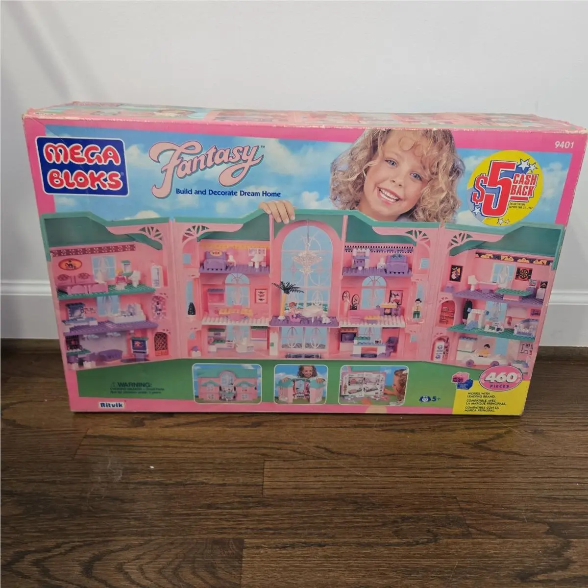 Vintage 1995 Mega Bloks Dollhouse Fantasy Dreamhome 9401 Retired