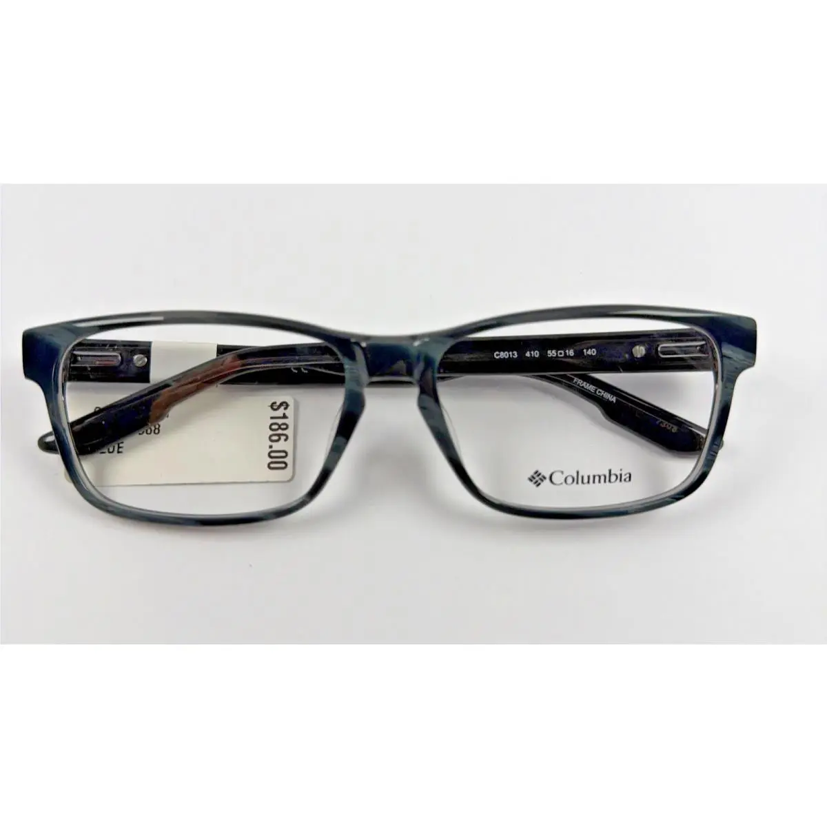 Columbia C8013 410 Navy Horn Frames Eyeglasses 55-16-140
