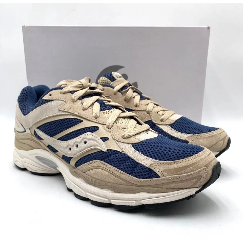 Saucony Progrid Omni 9 Unisex Running Sneaker Beige/blue Multiple Sizes