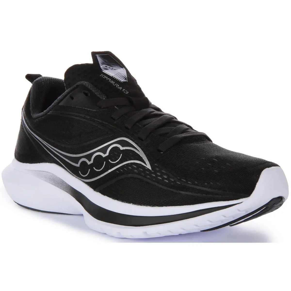 Saucony Kinvara 13 Mesh Lace Up Womens Sneakers In Black Silver US 5 - 11