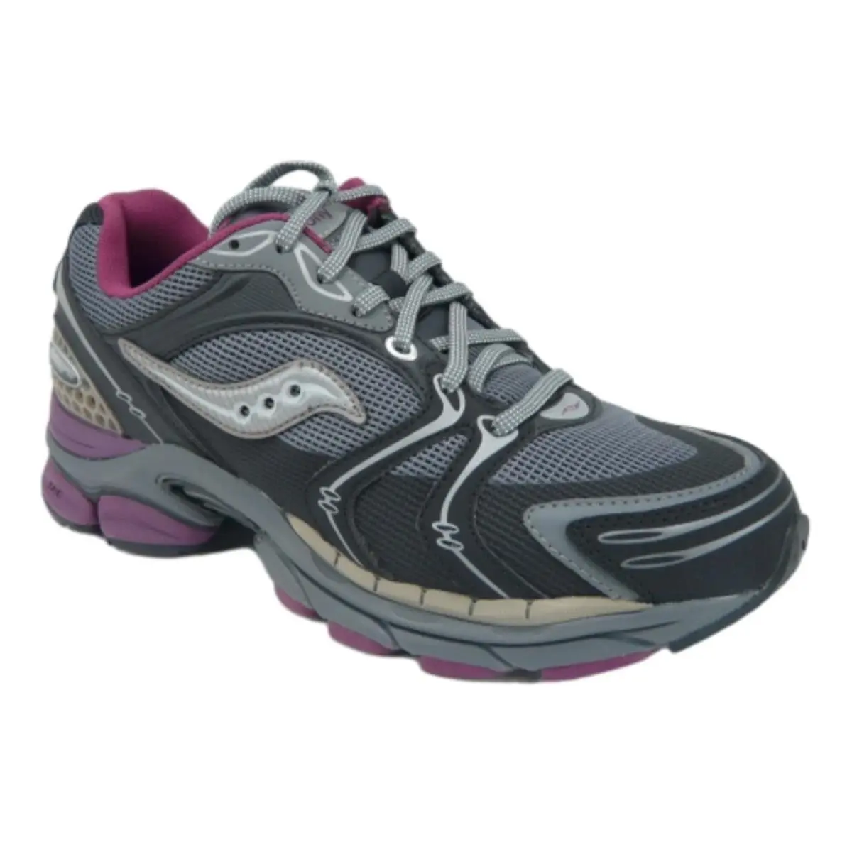Saucony Men`s Progrid Triumph 4 Dark Grey/ Plum Men`s 7 / Womens 8.5