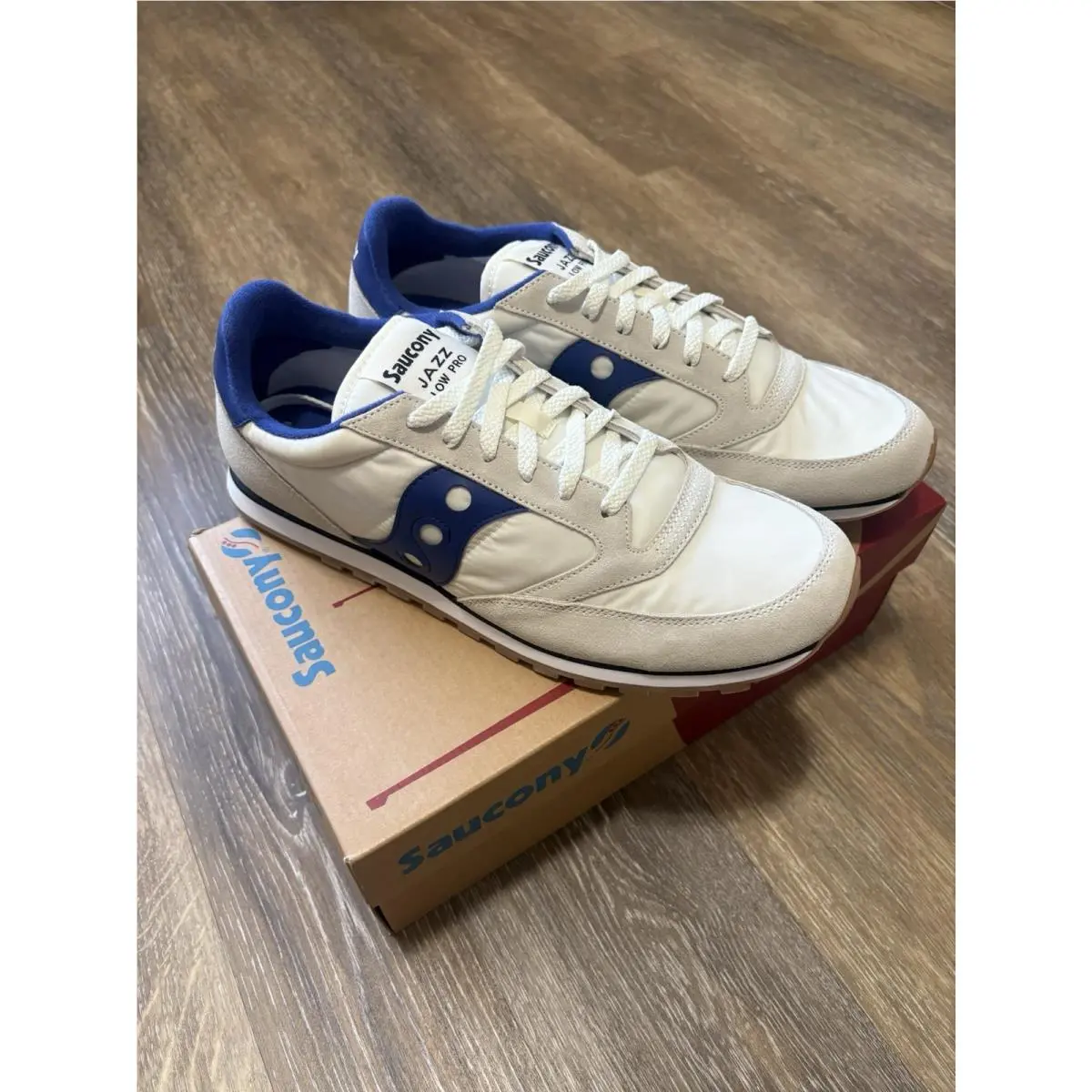 Men’s Saucony Jazz Lowpro Cream Blue S2866-227 Size 12