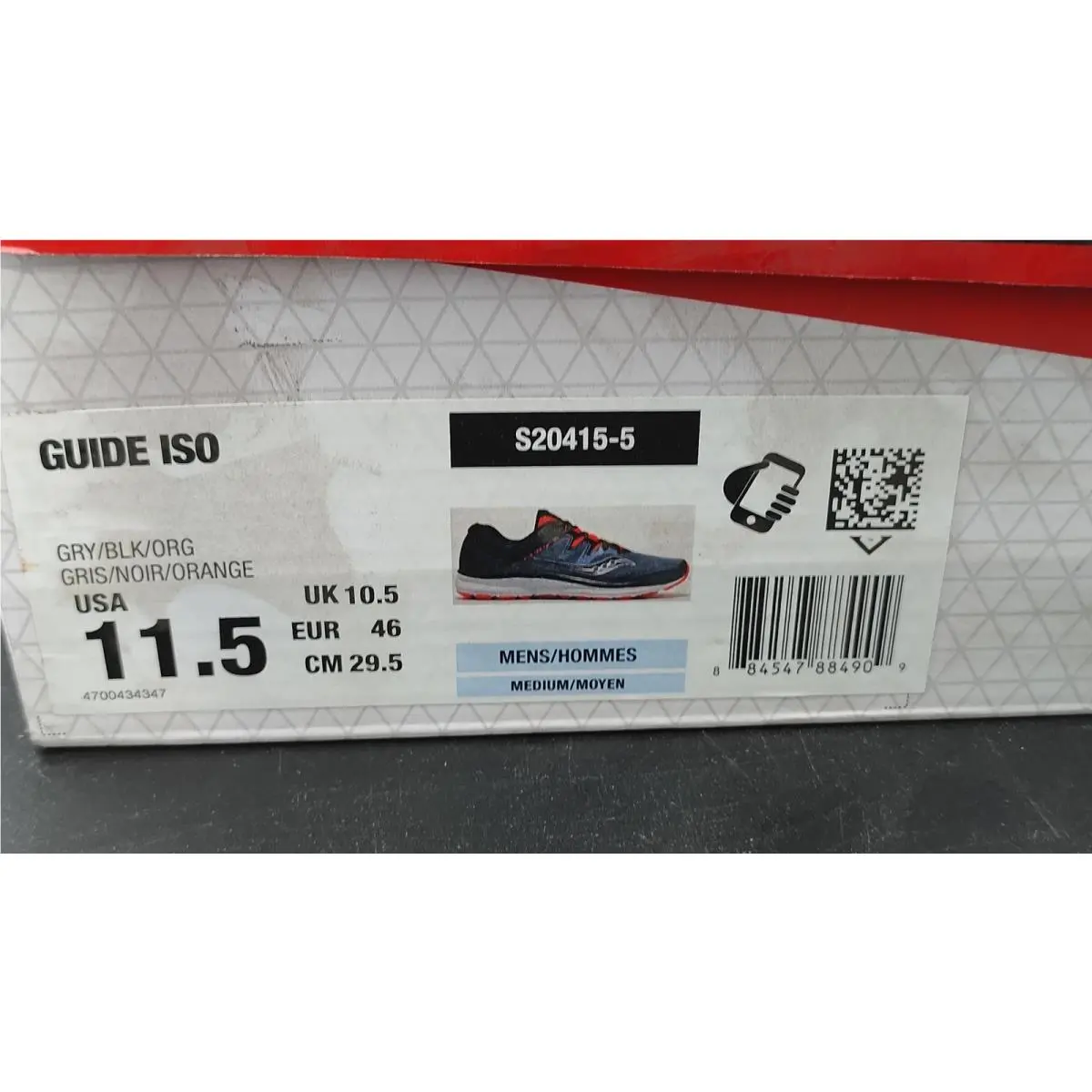 Saucony shoes - S20415520115MUS - S20415-5-20-115 US - Grey/Black/Orange (UPC: 884547884909) 1
