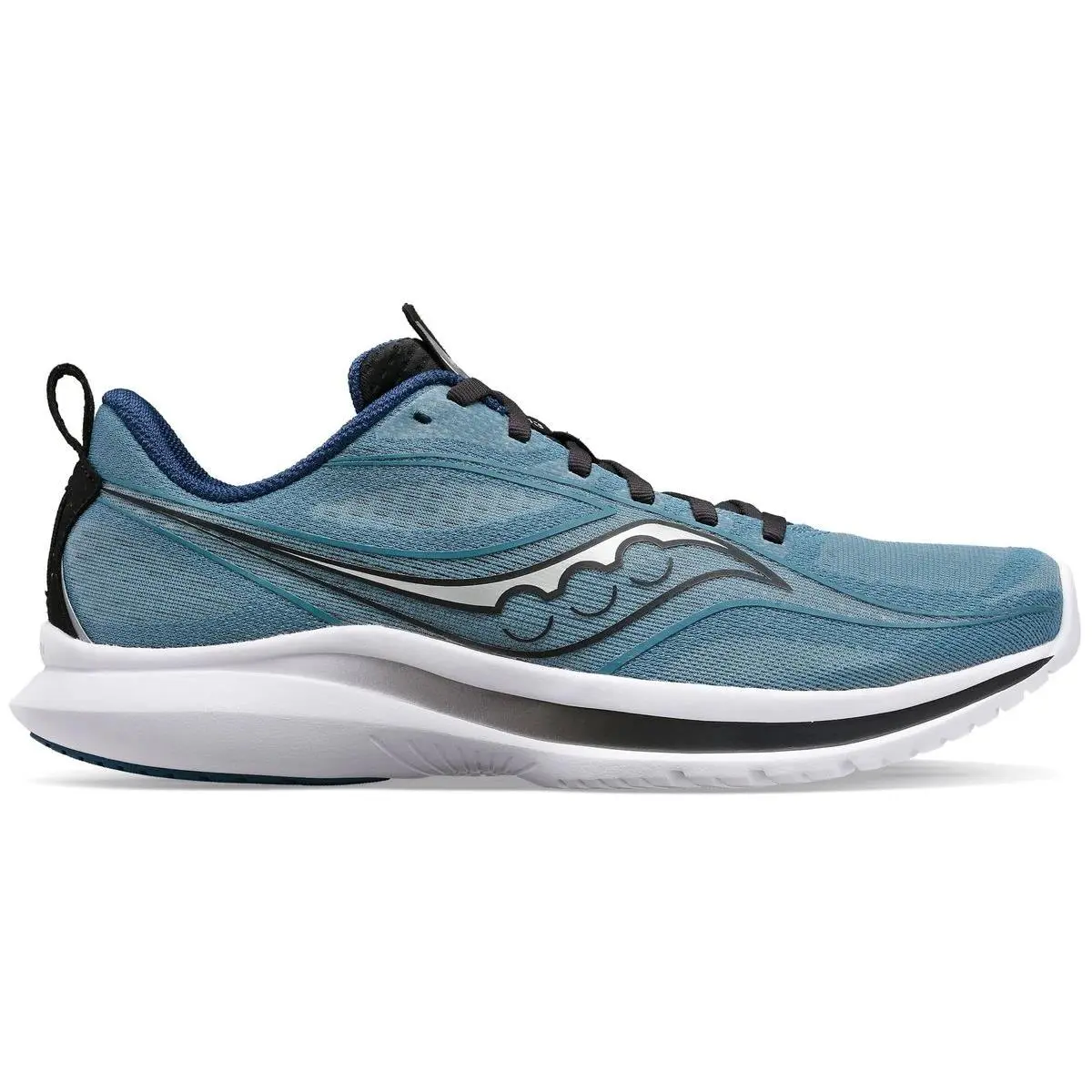 Men`s Size 8.5 -saucony Kinvara 13 Mist/black Blue Running Shoes Sneakers