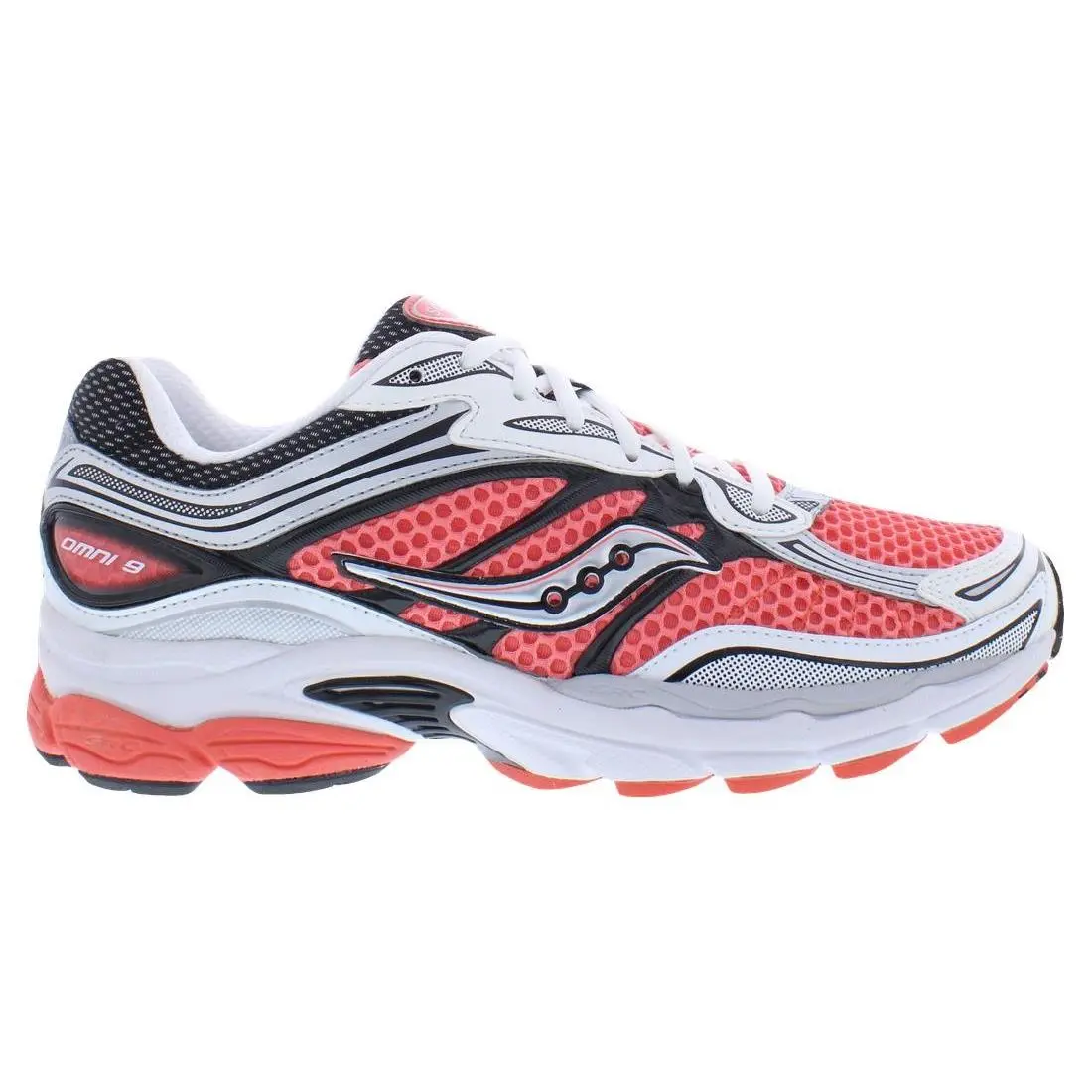 Saucony Progrid Omni 9 Unisex Shoes Size 6.5 Color: Silver/coral - Pink, Main: Red