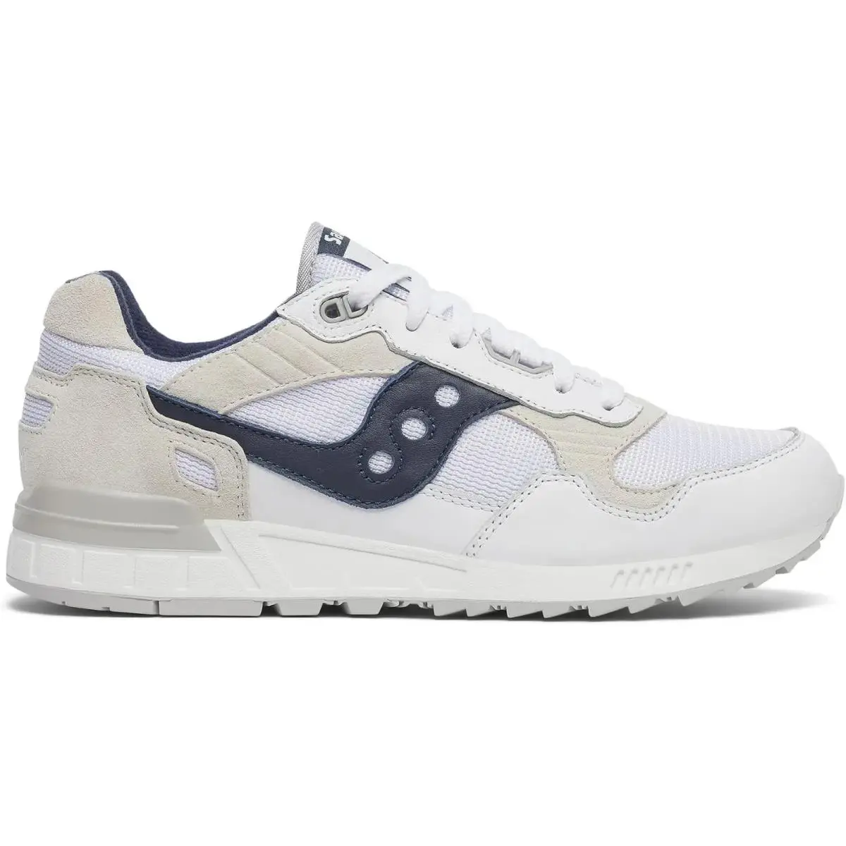 Mens Size 8 - Saucony Shadow 5000 Running White Navy Grey White Shoes S71036-1