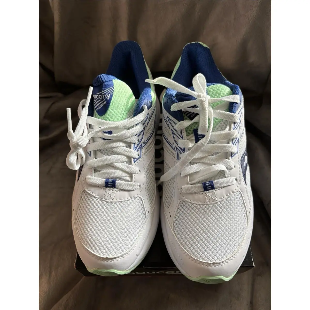 Saucony shoes - Saucony Cohesion 14 - Cohesion - White/Navy/Mint (UPC: 194917832592) 5