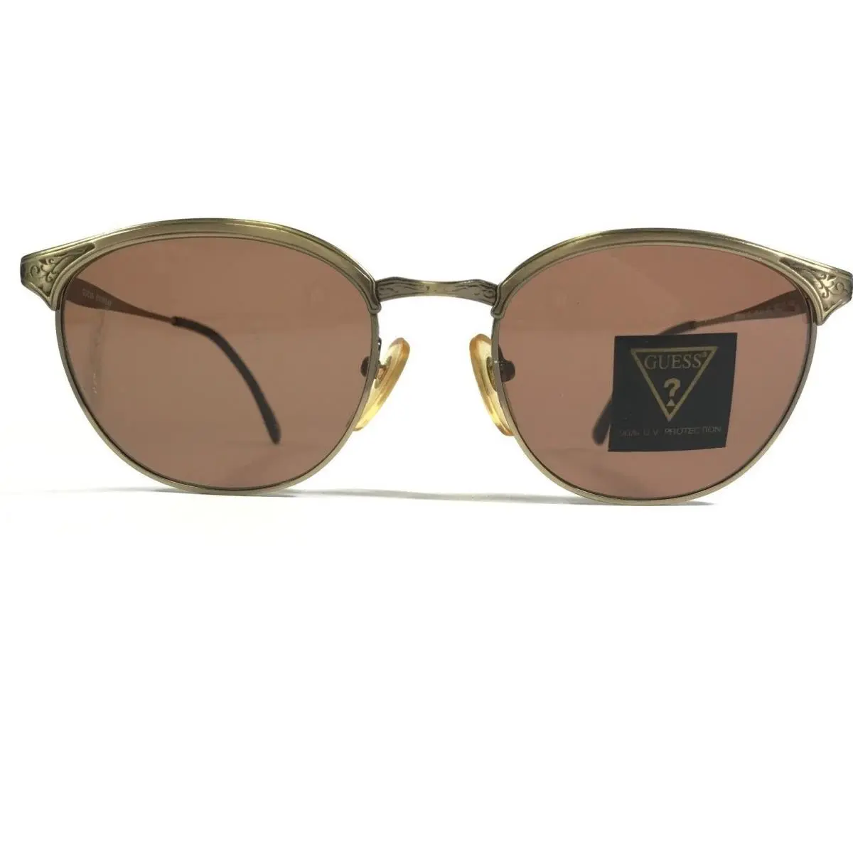 Vintage  Sunglasses GU833 LA Jolla AG Gold Round with Brown Lenses by Guess