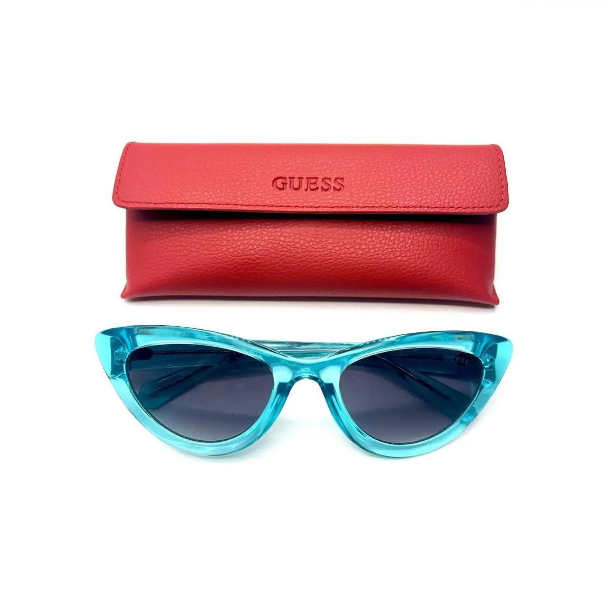 Guess GU7811 84B Light Blue Cat Eye Plastic Sunglasses Frame 54-22-140