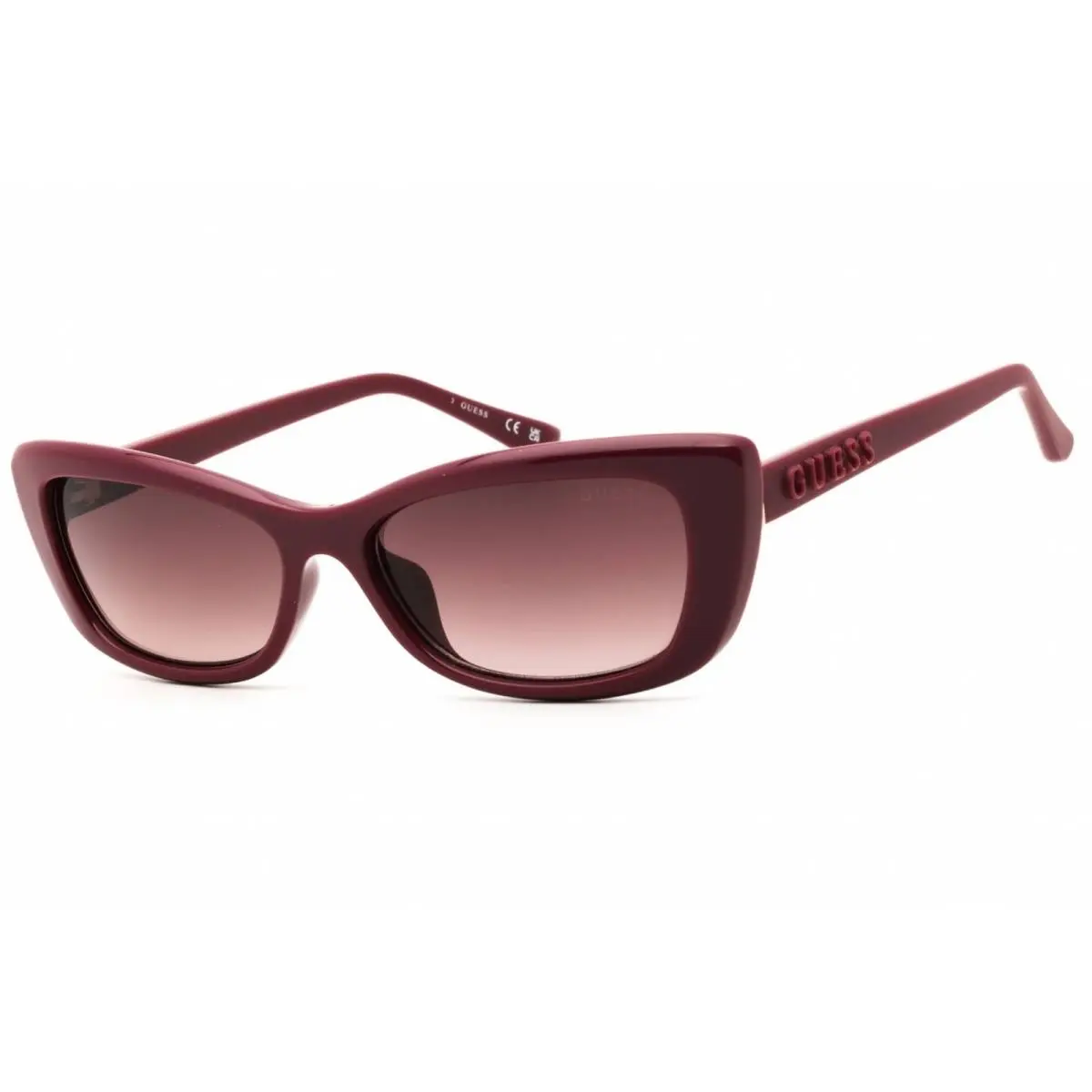 Women`s Sunglasses Cat Eye Shiny Bordeaux Full Rim Frame GU00156-H 69F by Guess