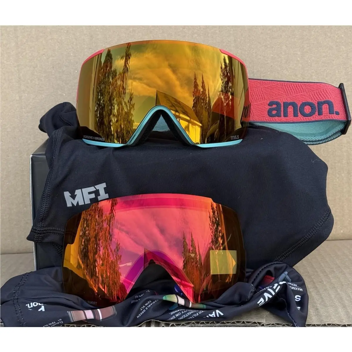 M5S Flat Toric Mfi Goggles Coral Percieve Sunny Bronze by Anon