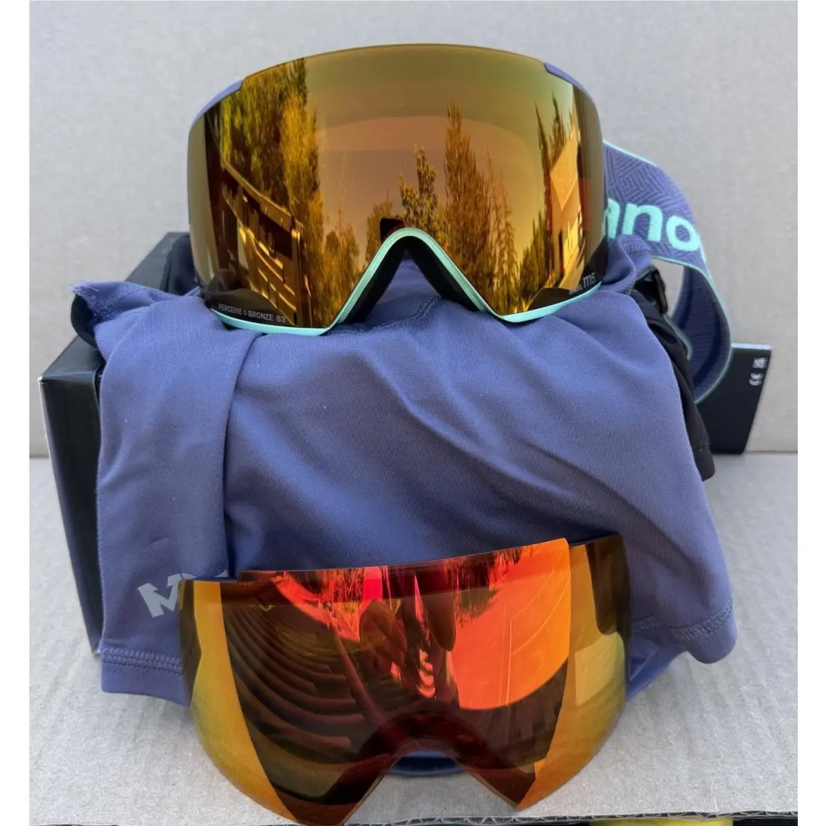 M5 Flat Toric Mfi Goggles Purple Frame Perceive Sunny Bronze by Anon